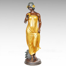 Grande figure Statue Champ Fairy Bronze Sculpture Tpls-046